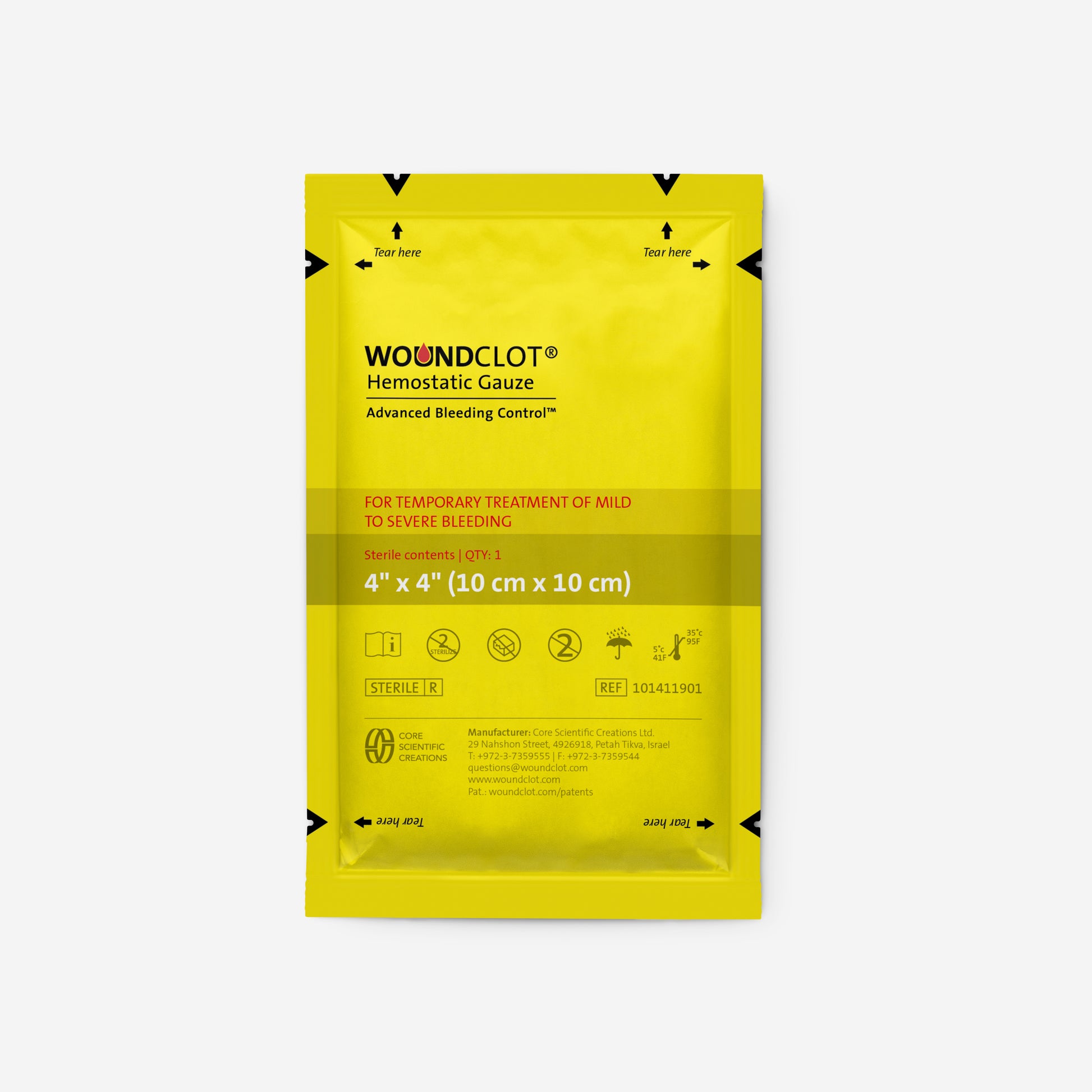 WoundClot EMS / 1st Responder Hemostatic Gauze The Activity Group WoundClot EMS / 1st Responder Hemostatic Gauze The Activity Group